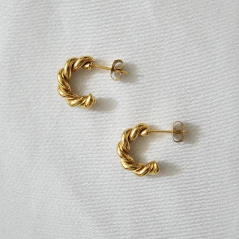 Leona Twisted Hoop Earrings