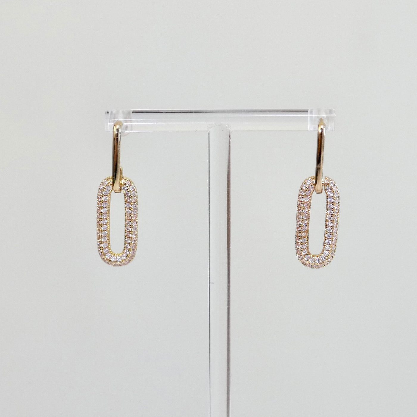 Chantel Pave Interlock Earrings