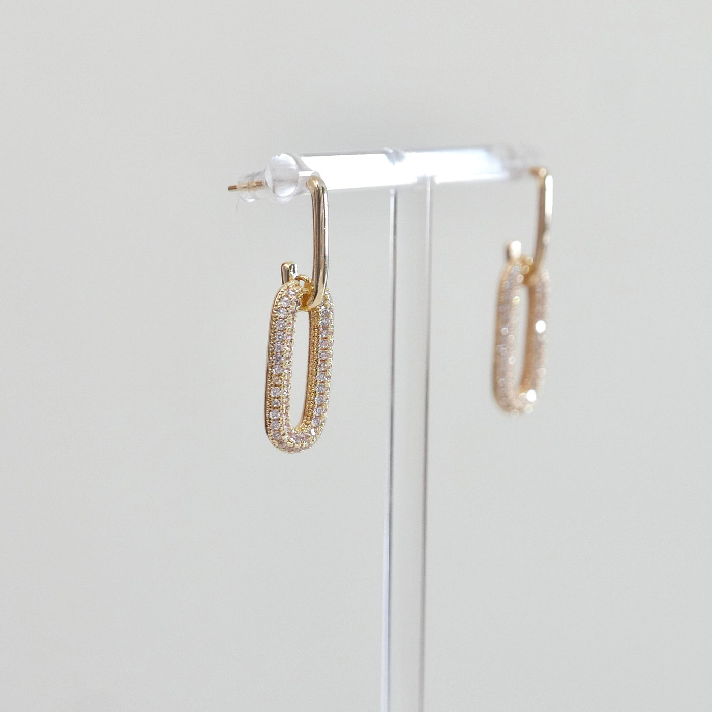 Chantel Pave Interlock Earrings