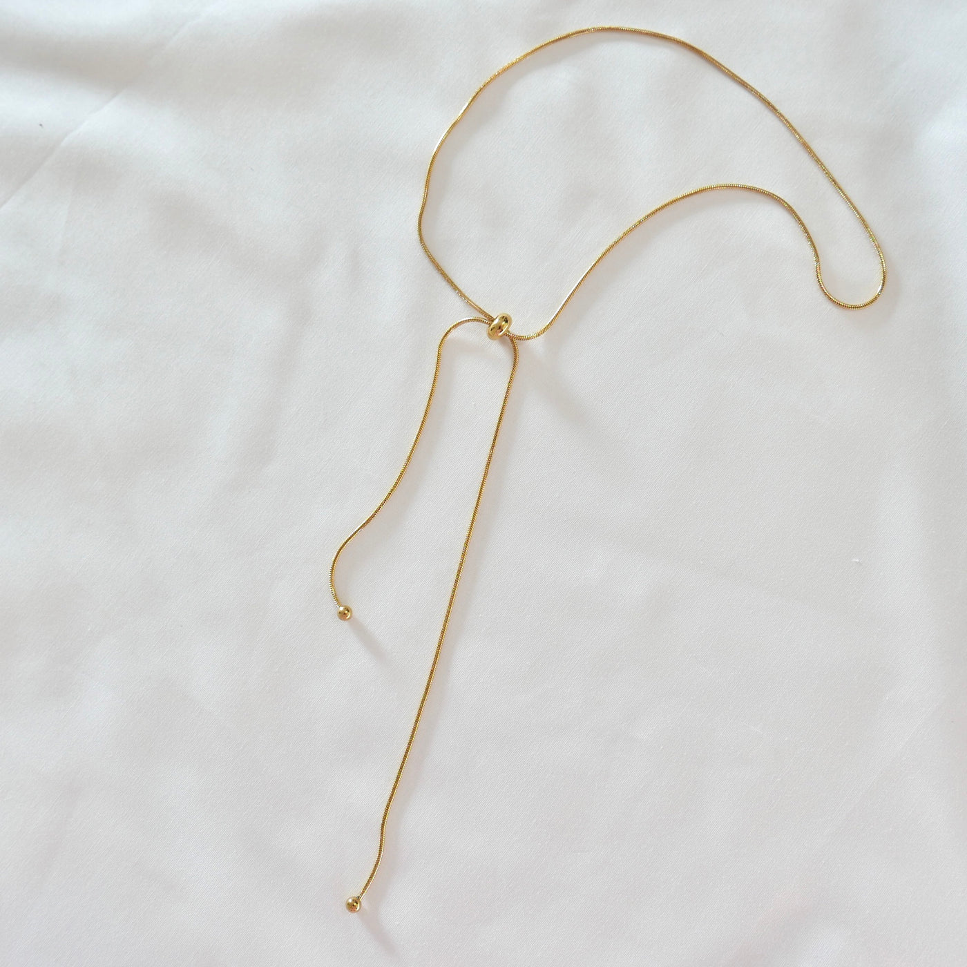 Nora Lariat Drawstring Necklace