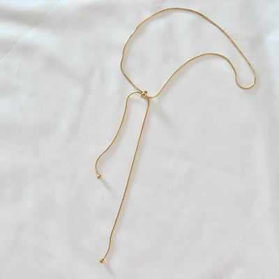 Nora Lariat Drawstring Necklace