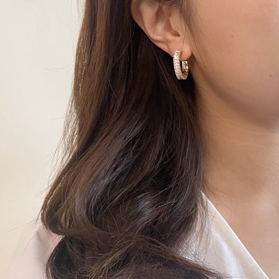 Baguette Hoop Earrings