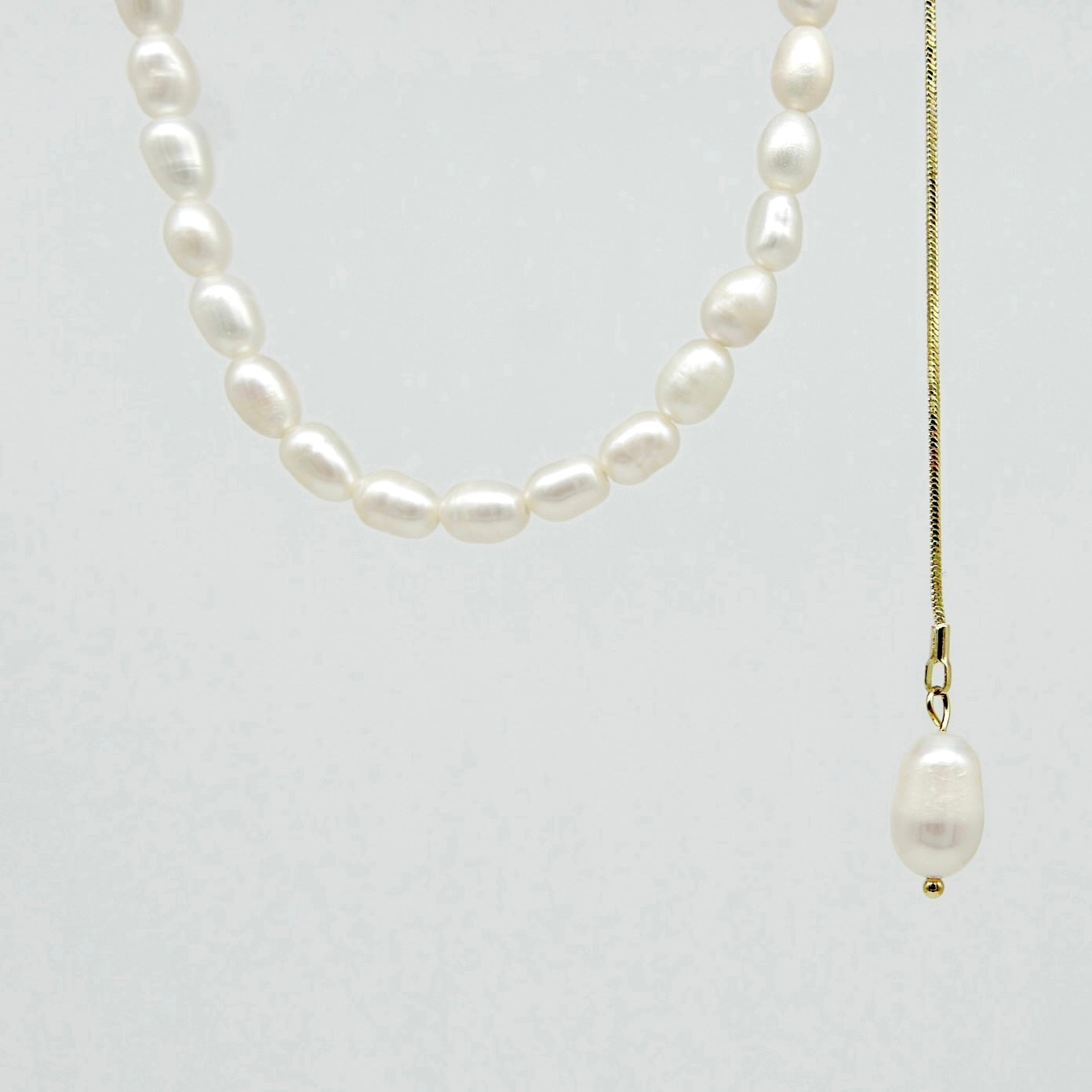 Adjustable Lariat Pearl Necklace