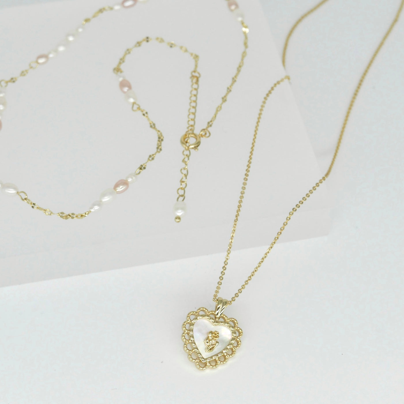 2-Way Layered Heart Necklace Set