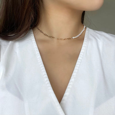 Pearl T-Bar Lariat Necklace