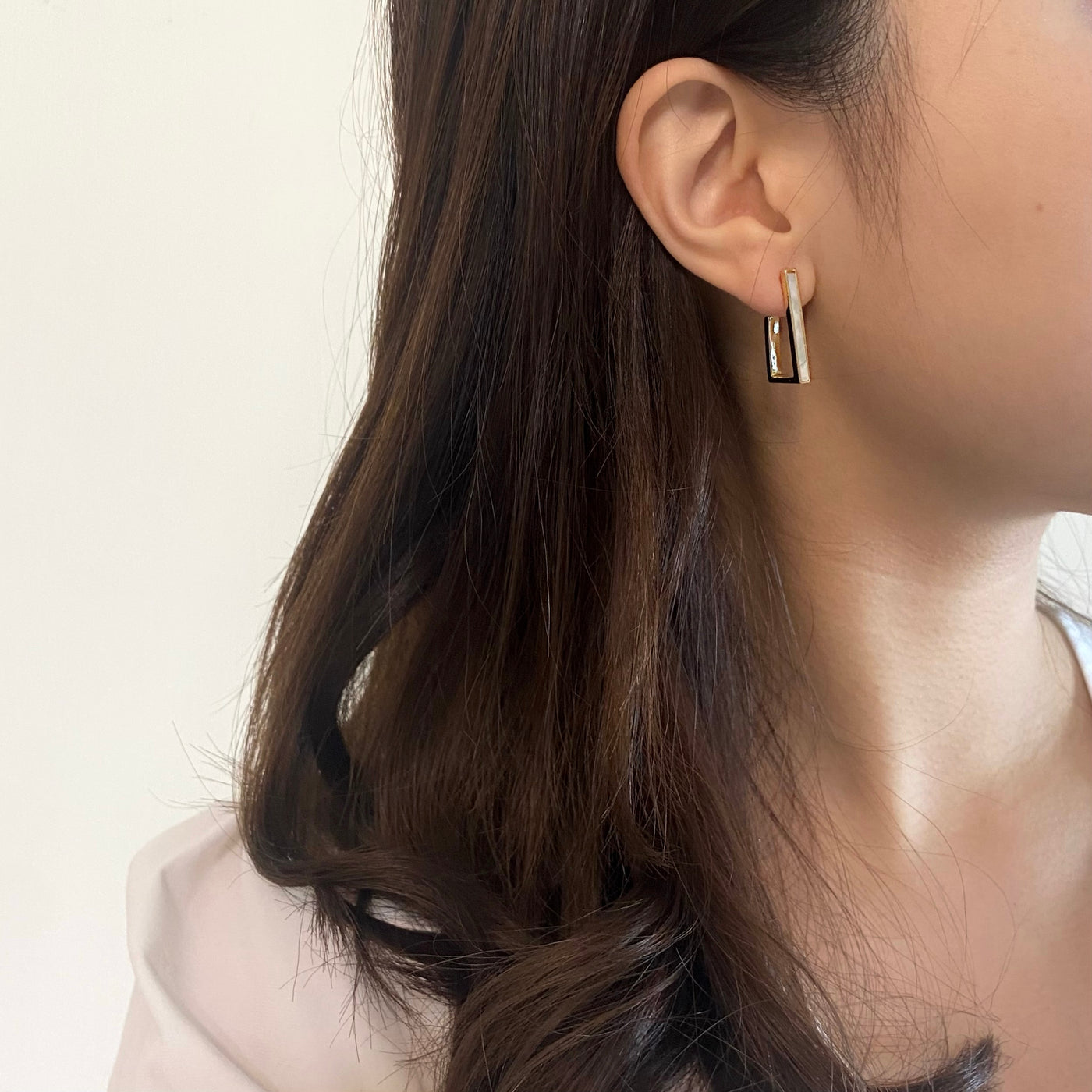 Mother of Pearl Geometric Earrings