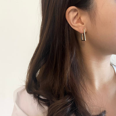 Mother of Pearl Geometric Earrings