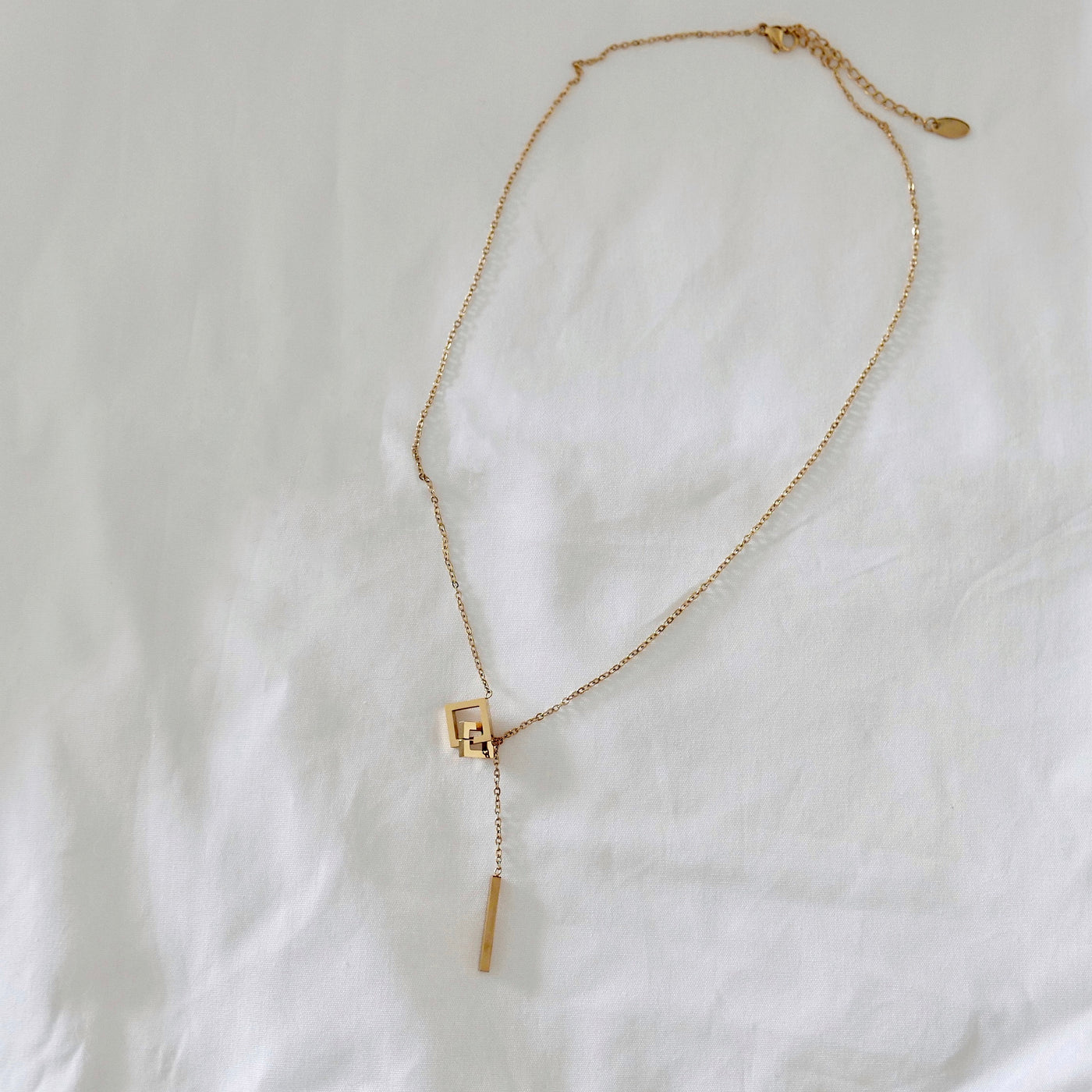 Geometric Drop Necklace