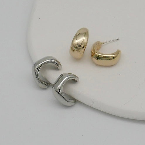 Crescent Bold Hoop Earrings