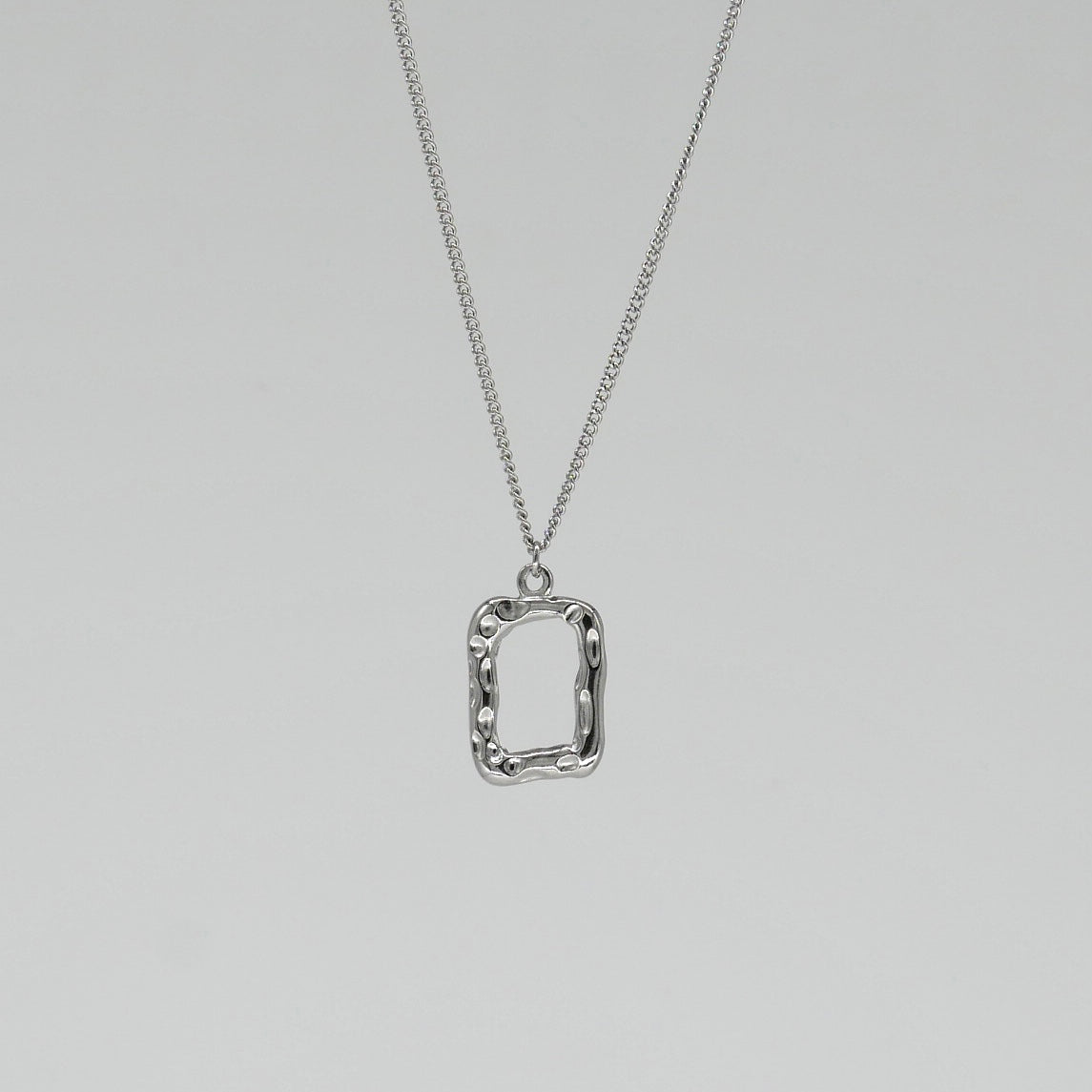 Tessa Textured Frame Necklace