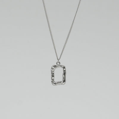 Tessa Textured Frame Necklace