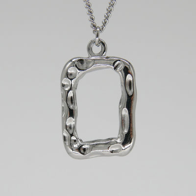 Tessa Textured Frame Necklace