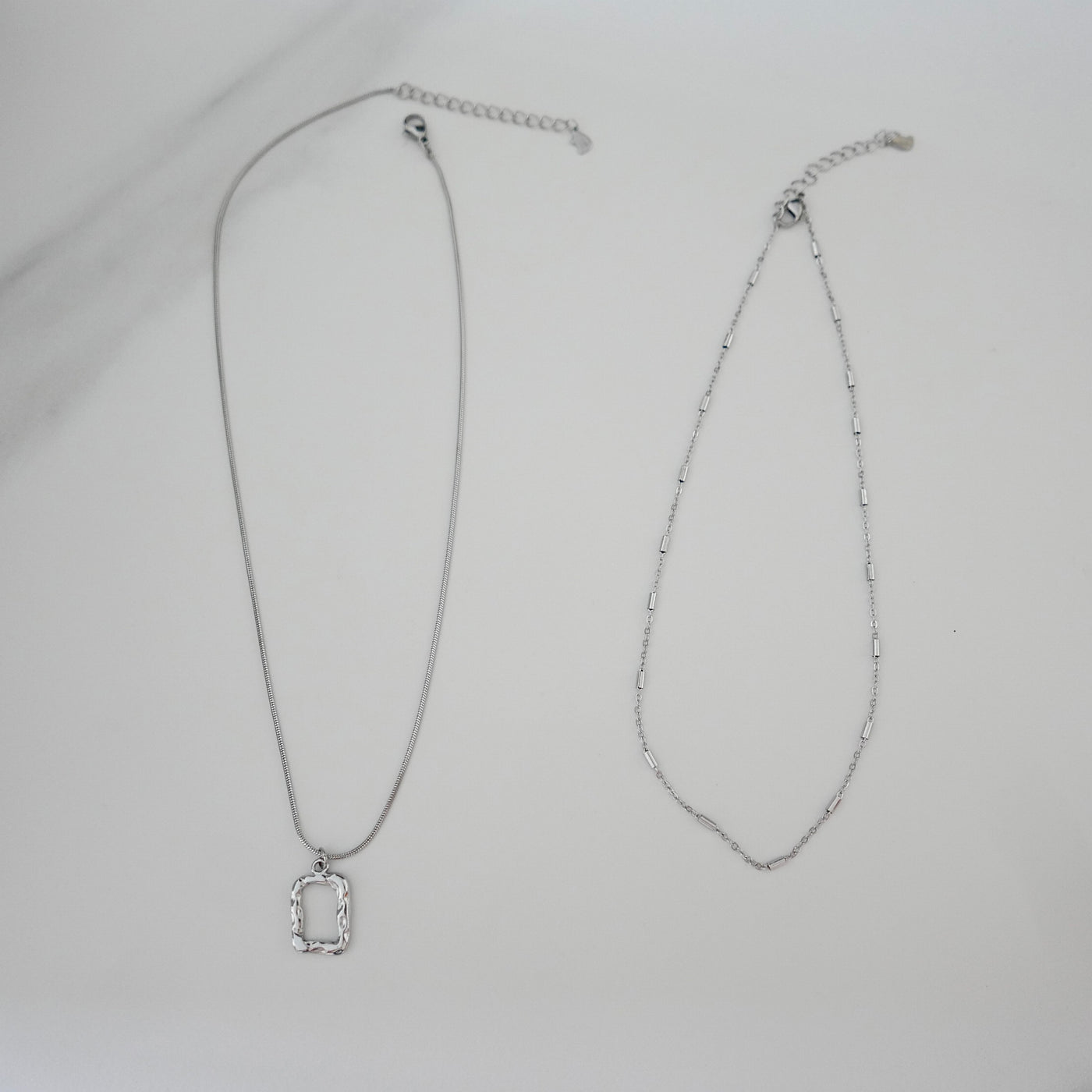 Tessa Frame Layered Necklace Set