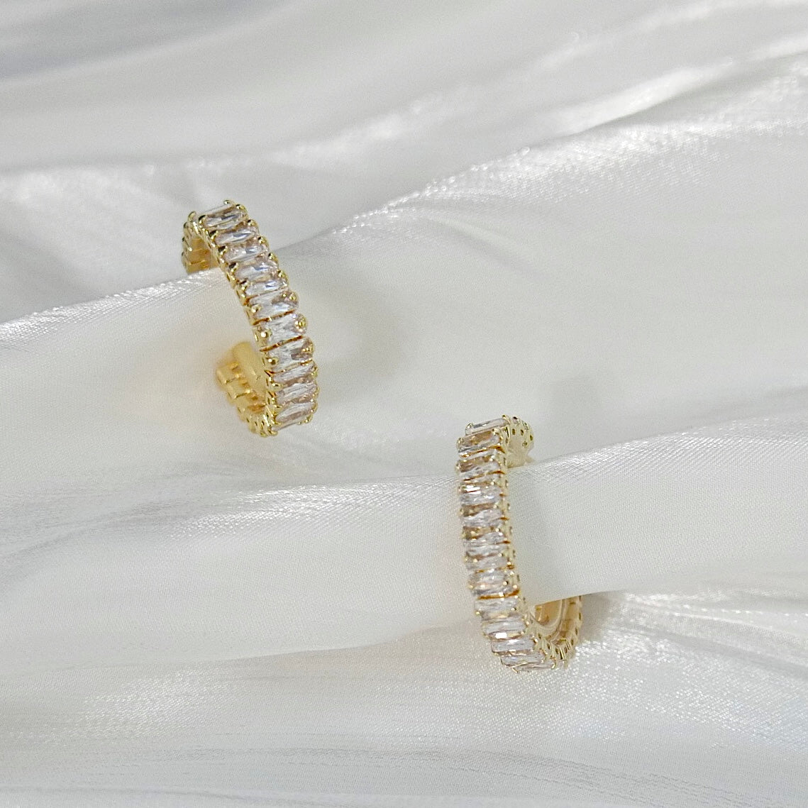 Baguette Hoop Earrings