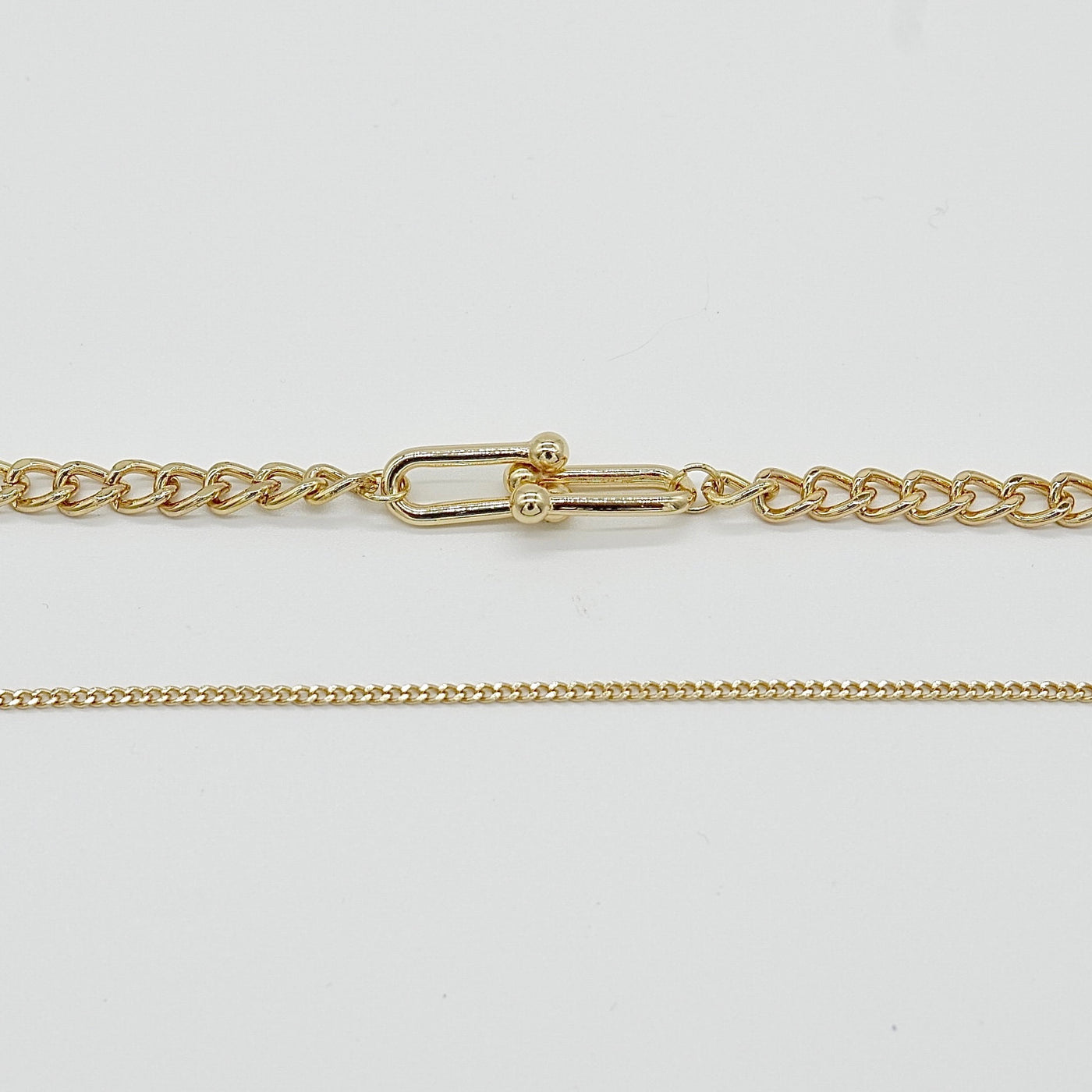 Horseshoe Link Layered Necklace