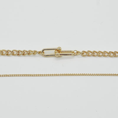 Horseshoe Link Layered Necklace