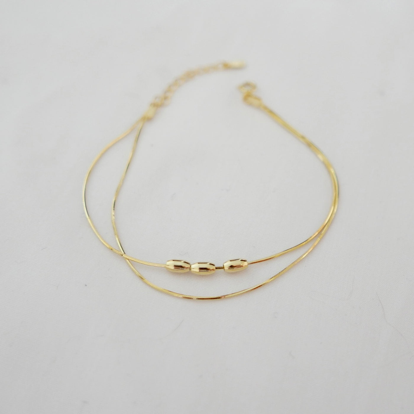 Beans Double Chain Bracelet