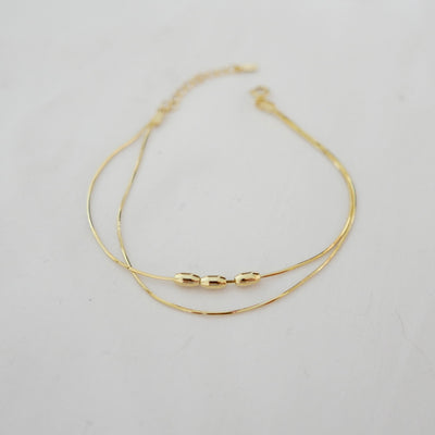 Beans Double Chain Bracelet